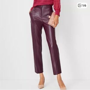 Ann Taylor Factory Faux Leather Pants — Sz 18